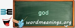 WordMeaning blackboard for god